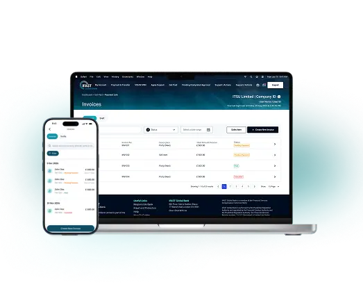 Automated invoice on a business device