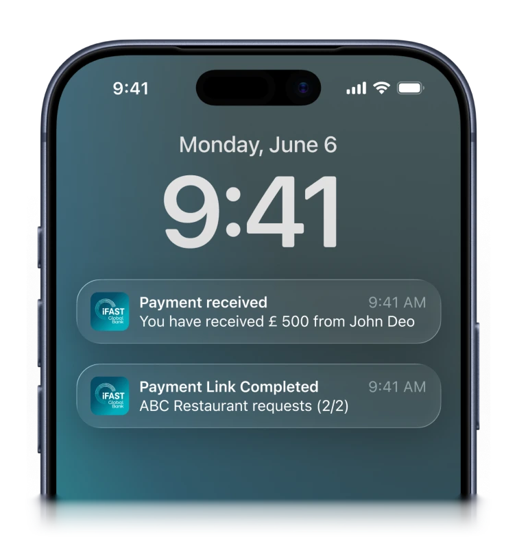 Payment received notification