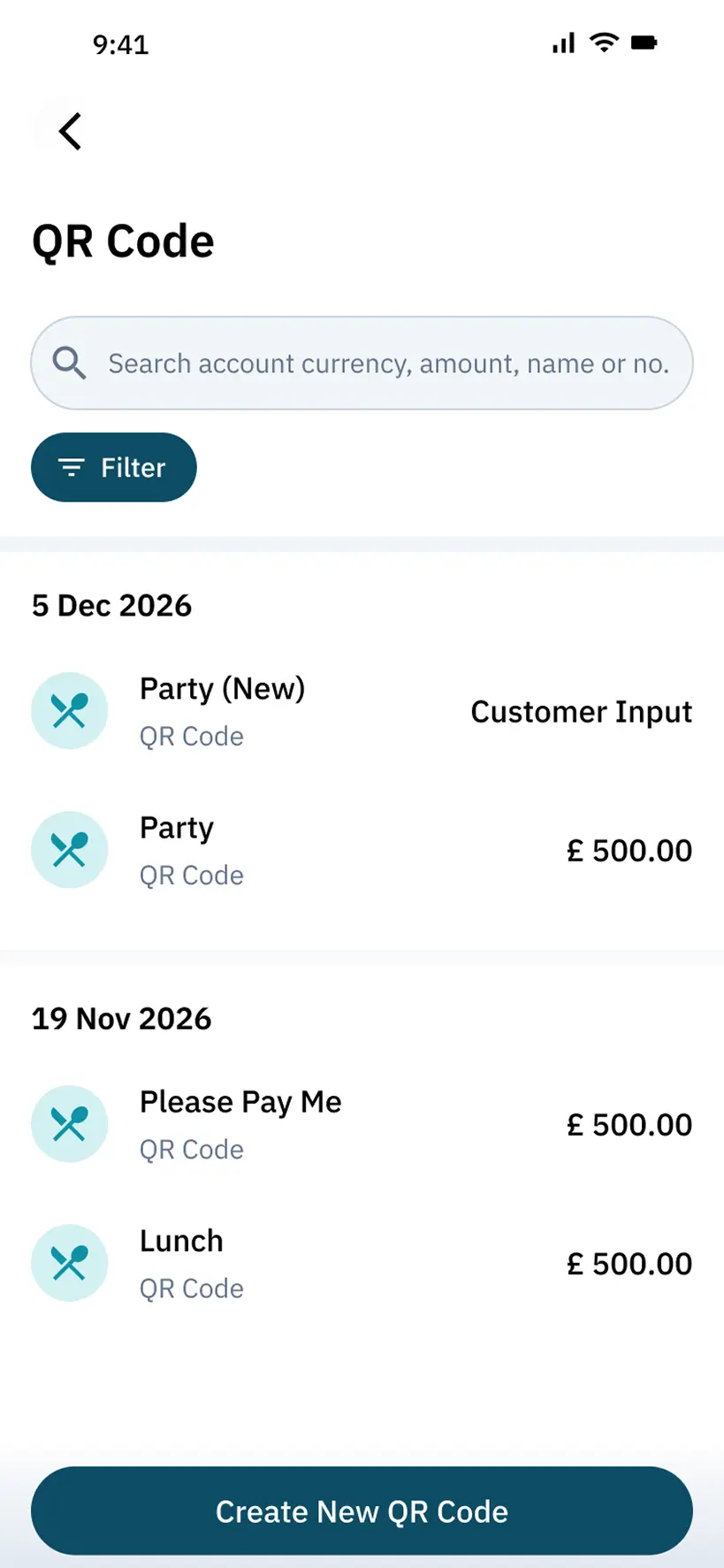 Create a QR code in the iFAST Business app