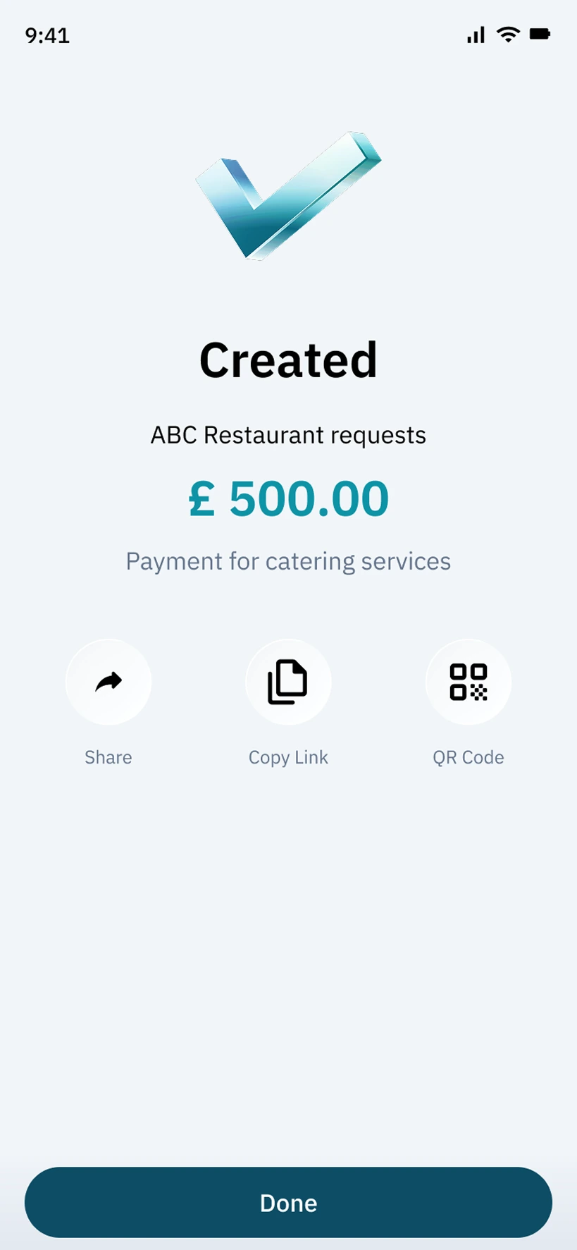 Share a payment link from the iFAST Business app