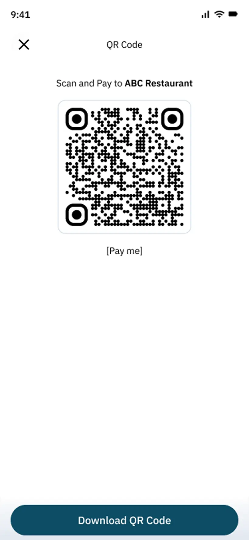 Share a QR code from the iFAST Business app